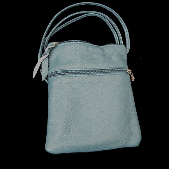 Sven Berkeley Crossbody Bag Dark Teal Leather EUC - Picture 4 of 5